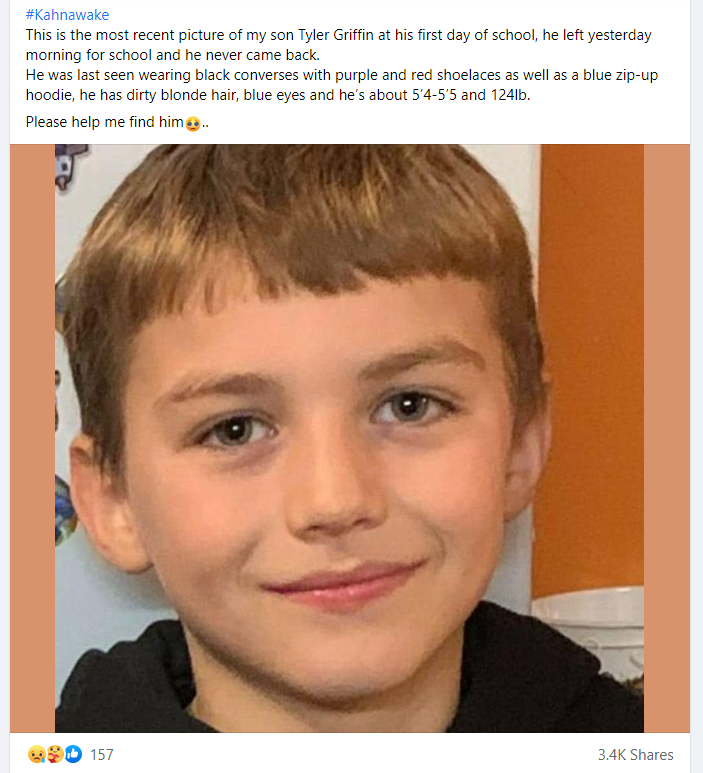 Un faux avis de disparition d’enfant circule sur Facebook