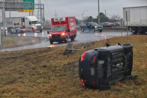 Sortie de route sur l’autoroute 15 à Candiac