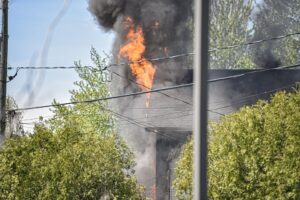 Résidence ravagée par un incendie à Saint-Constant