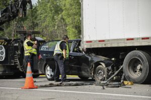Collision sur la 730 à Sainte-Catherine : l&rsquo;automobiliste subit de graves blessures