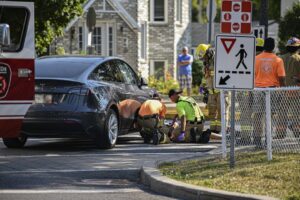 Cycliste happé à Sainte-Catherine