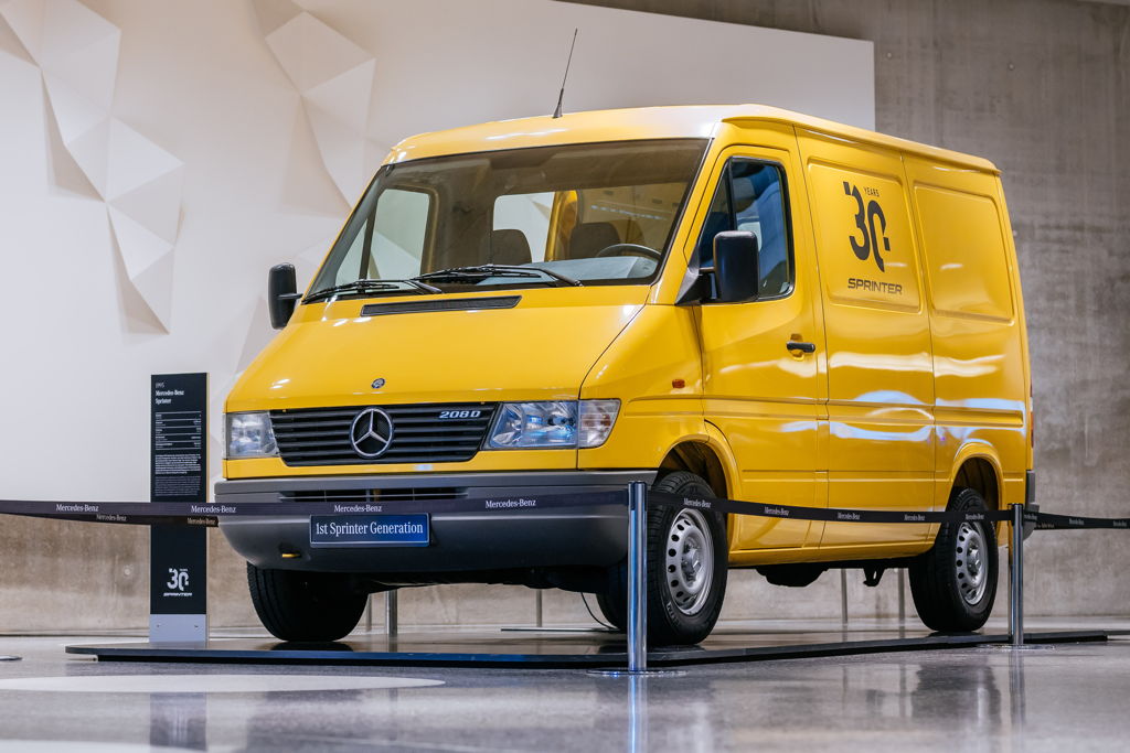Trois Sprinter au Musée Mercedes-Benz