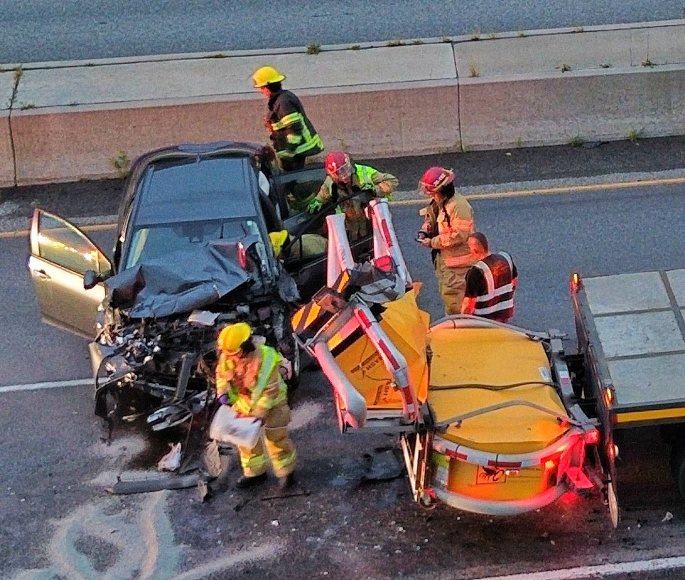 Une fille emmène un chien en classe dans son sac à dos