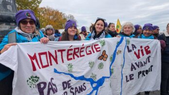 Des femmes de la Montérégie ont marché à Québec