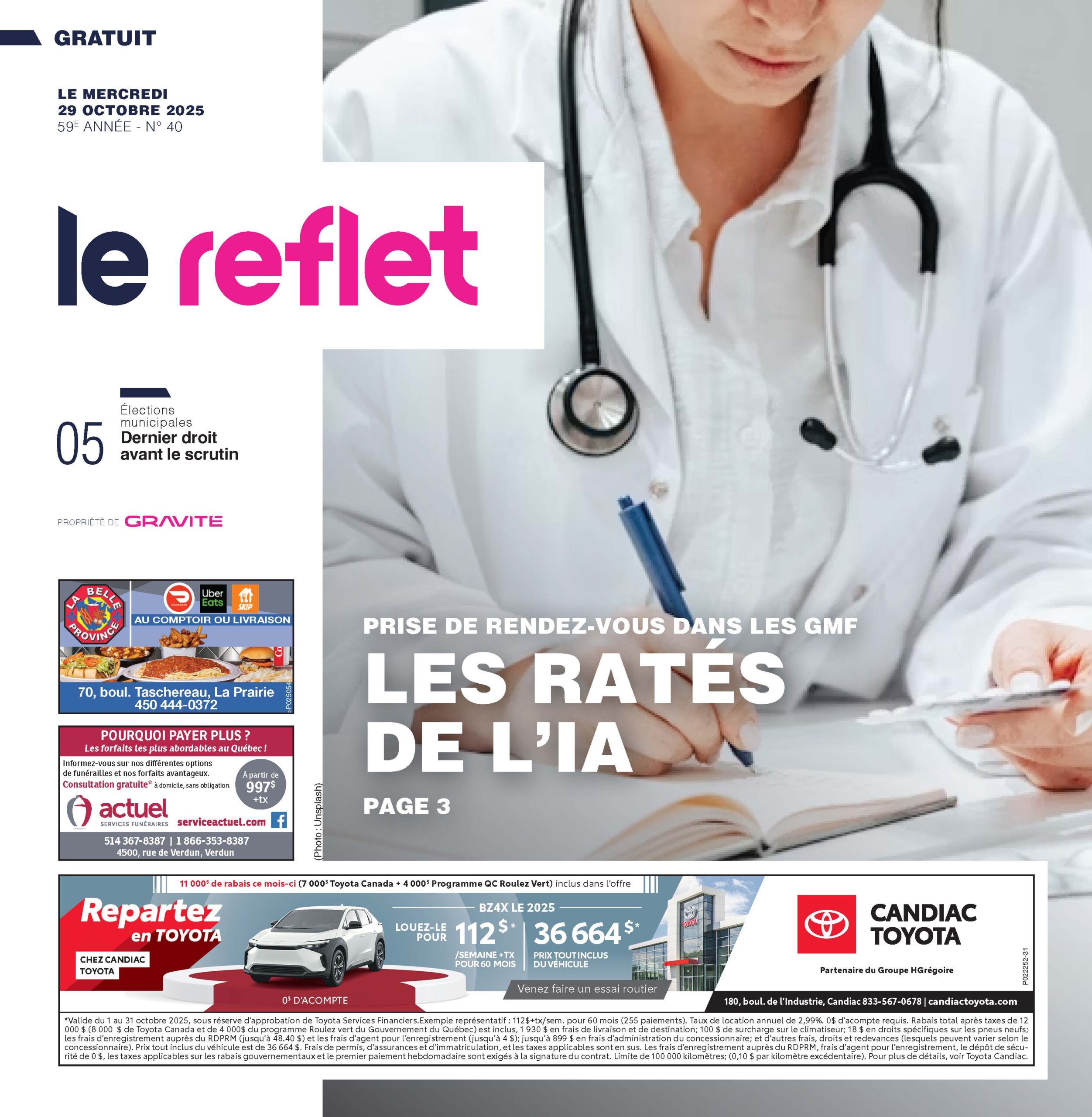 Journal Le Reflet – 29 octobre 2025