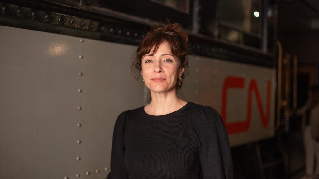 Marilyse Bourke à Exporail pour la série Annie et Joey