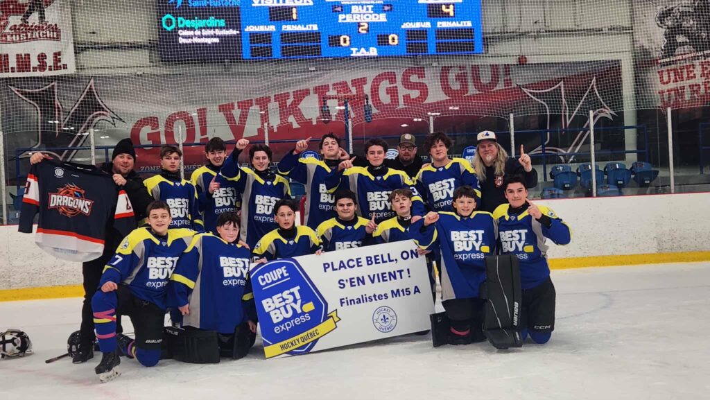 Les Dragons de Saint-Rémi U15A ont remporté un tournoi de qualification de la Coupe BestBuy Express, le 27 décembre.