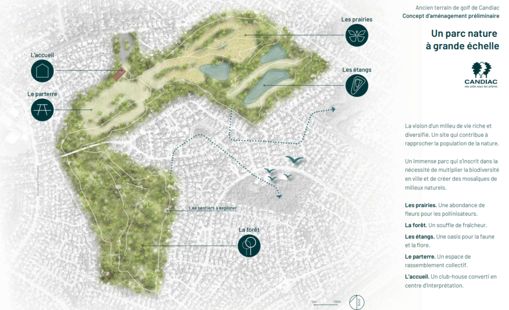 concept d'aménagement golf de candiac