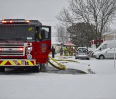Saint-Mathieu : incendie dans le parc de maisons mobiles
