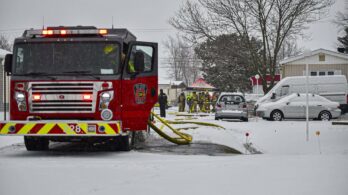 Saint-Mathieu : incendie dans le parc de maisons mobiles