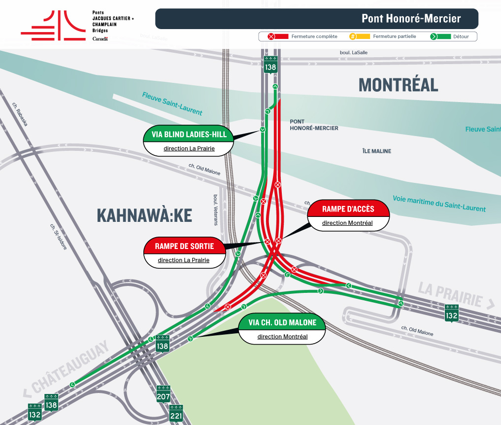 Entraves au pont Mercier 