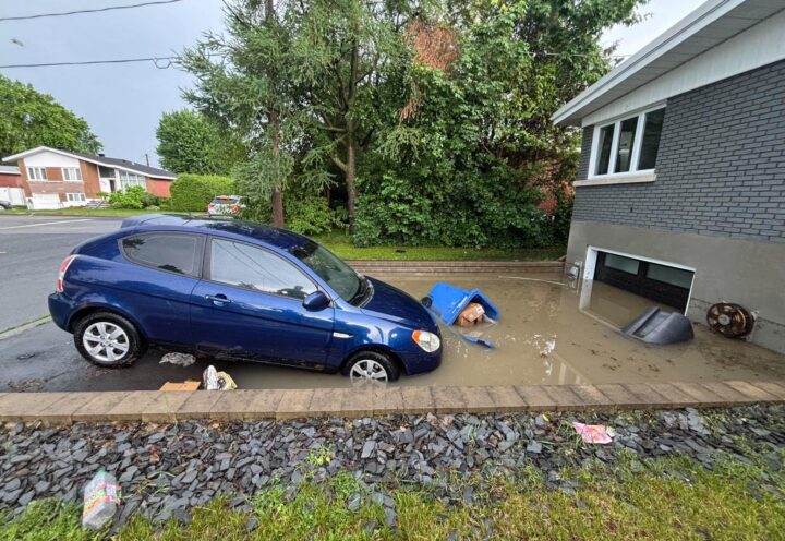 Inondations: 100 mm de pluie en 4 heures selon Météo Média