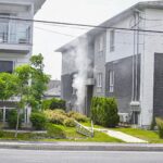 Feu de bâtiment sur la route Édouard-VII