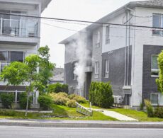 Feu de bâtiment sur la route Édouard-VII