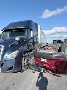 Route 132 : un changement de voie cause un important accident