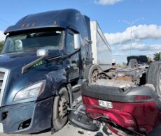 Route 132 : un changement de voie cause un important accident
