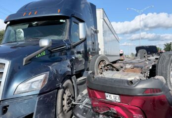 Route 132 : un changement de voie cause un important accident
